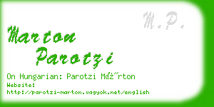 marton parotzi business card